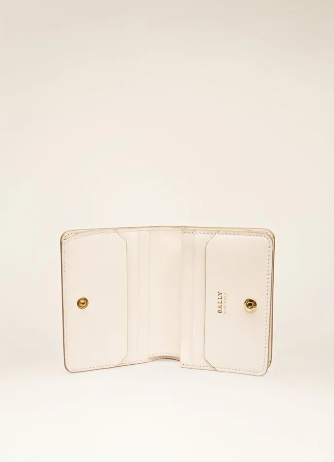 Women Bally Wallets Lettes 8211 Leather Business Card Holder In Bone