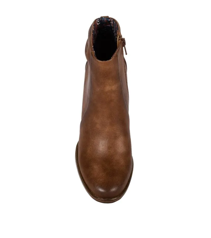 Women Baretraps Booties Charee Block Heel Bootie Brush Brown Women Baretraps Booties Charee Block Heel Bootie Brush Brown