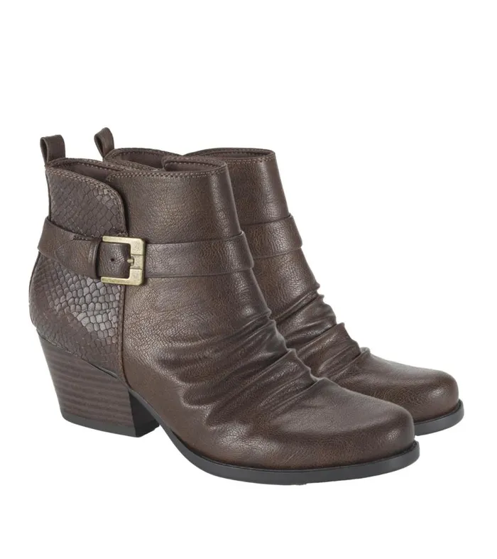 Women Baretraps Booties Rebel Block Heel Bootie Dark Brown Women Baretraps Booties Rebel Block Heel Bootie Dark Brown