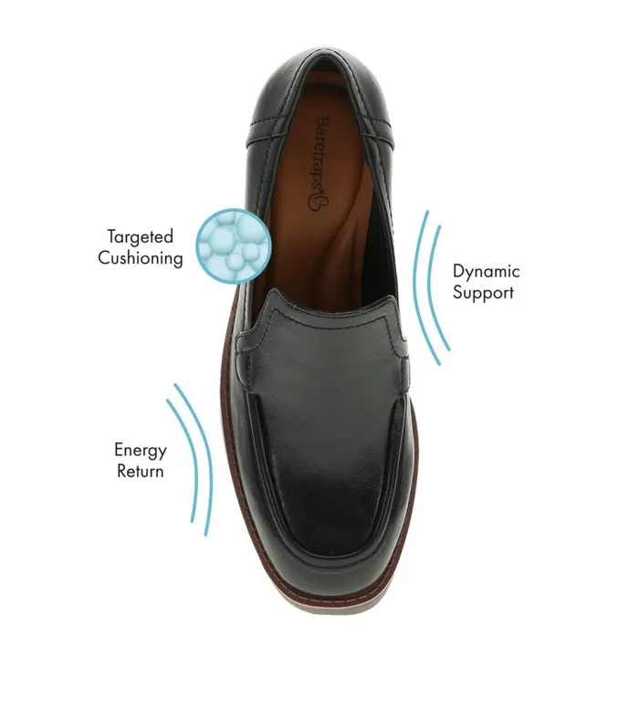 Women Baretraps Dress Shoes Gretel Block Heel Loafer Black Women Baretraps Dress Shoes Gretel Block Heel Loafer Black