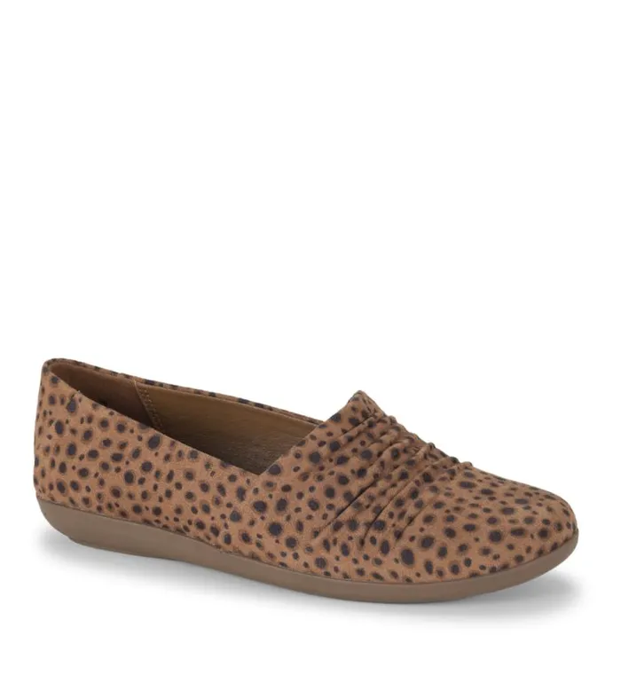 Women Baretraps Flats and Loafers Piper Slip On Brown Multi Leopard
