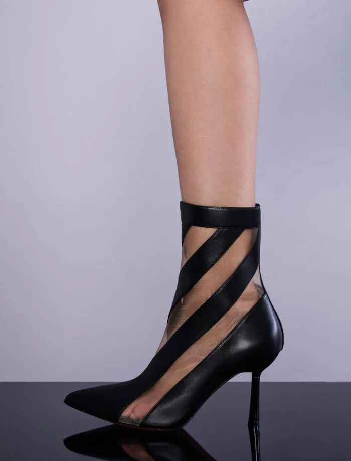 Women BCBG Shoes Reldo Illusion Bootie Black