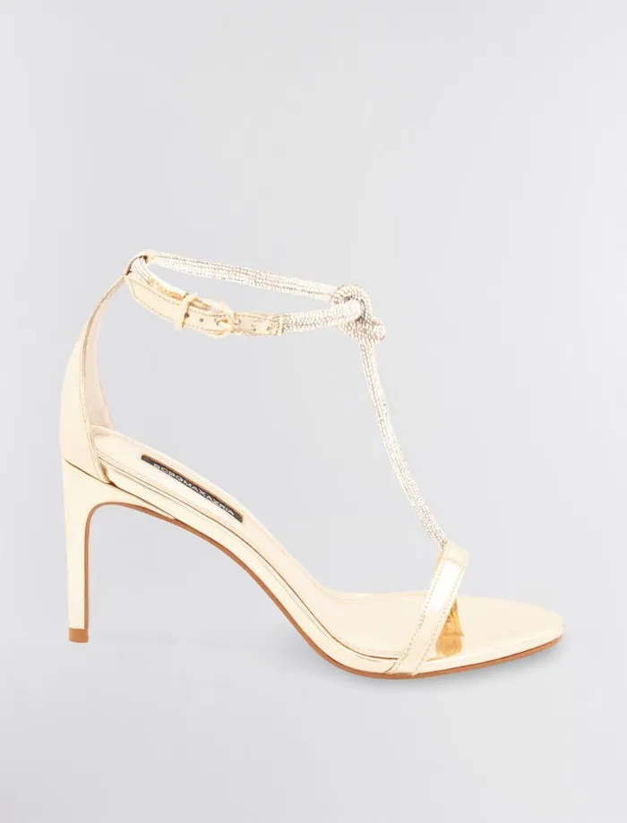 Women BCBG Shoes Trinnia Sandal Heel Platinum