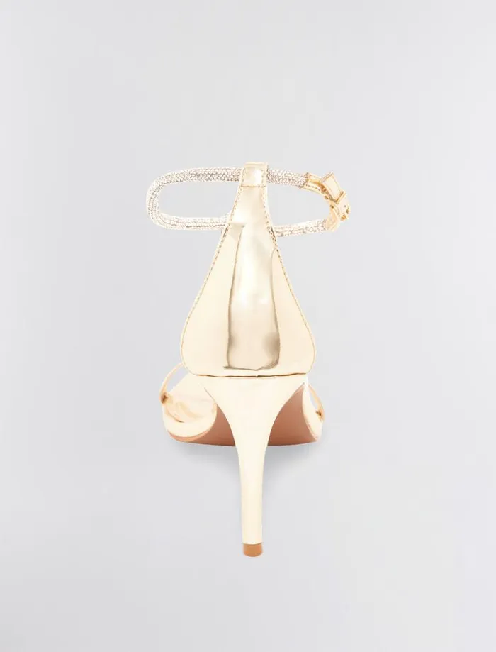 Women BCBG Shoes Trinnia Sandal Heel Platinum