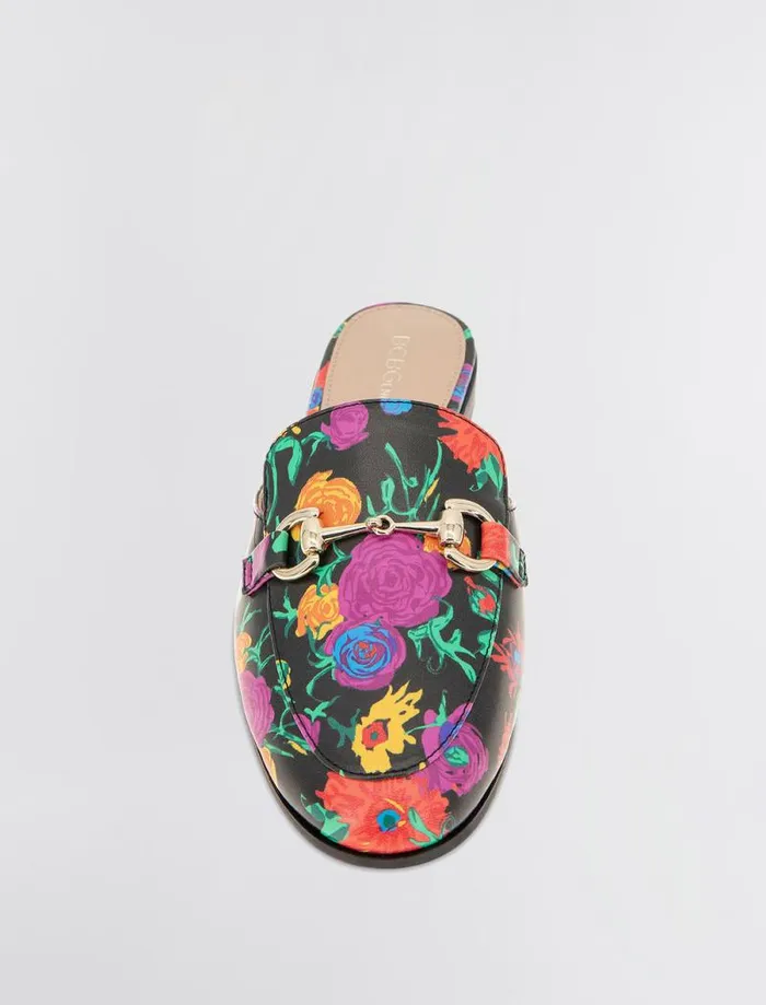 Women BCBG Shoes Zorie Loafer Mule Multi Floral Women BCBG Shoes Zorie Loafer Mule Multi Floral