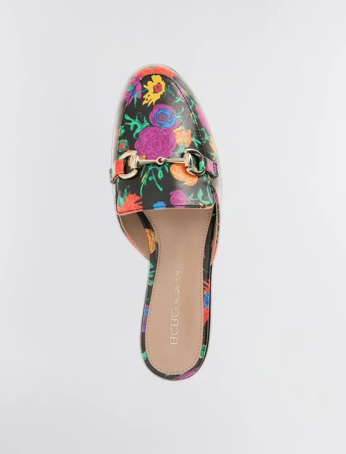 Women BCBG Shoes Zorie Loafer Mule Multi Floral Women BCBG Shoes Zorie Loafer Mule Multi Floral