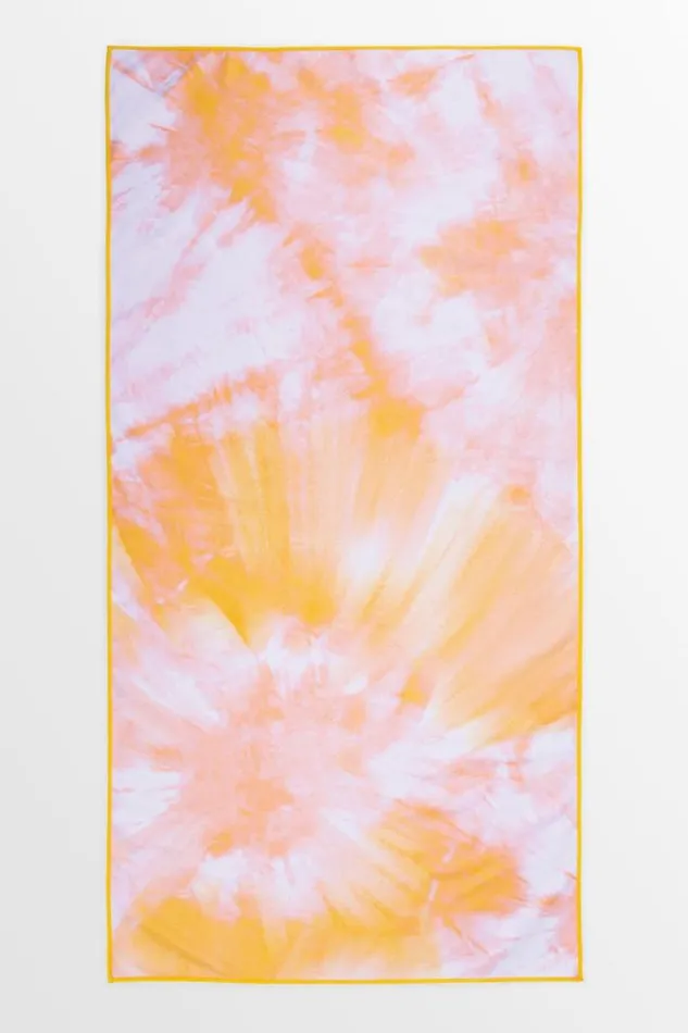 Women Beach Blankets Cupshe Orange Sorbet Tie Dye Beach Blanket Multicolor