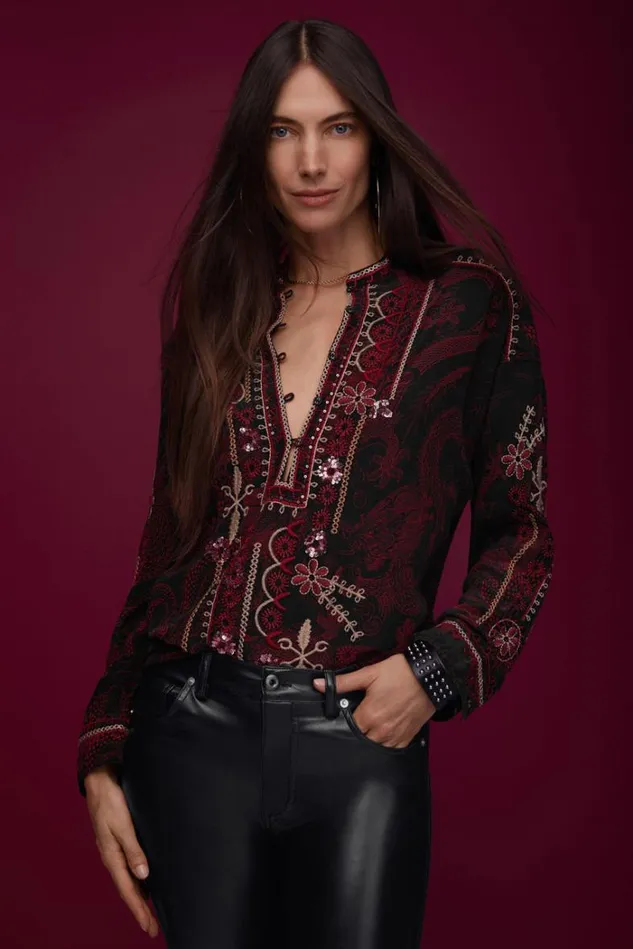 Women Belina Tunic Multi Johnny Was Tops Women Belina Tunic Multi Johnny Was Tops