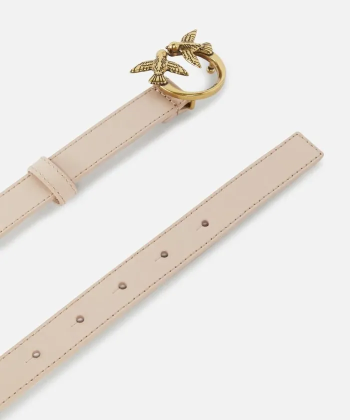 Women Belts Pinko Love Birds Thin Leather Belt 2cm Pinkdusty Pinkantique Gold Women Belts Pinko Love Birds Thin Leather Belt 2cm Pinkdusty Pinkantique Gold