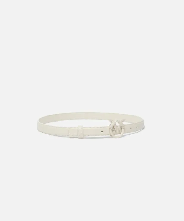 Women Belts Pinko Thin Colourblock Love Birds Leather Belt 2cm White Whiteblock Colour Women Belts Pinko Thin Colourblock Love Birds Leather Belt 2cm White Whiteblock Colour
