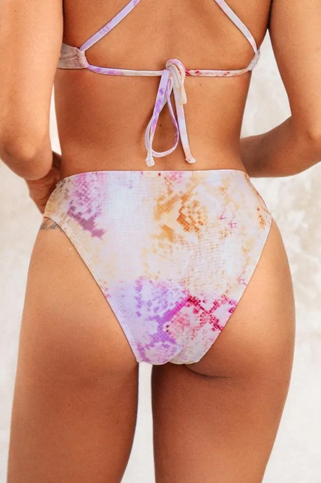 Women Bikini Bottoms Cupshe Viper Room Cheeky High Leg High Waist Bikini Bottom Multicolor