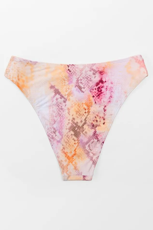 Women Bikini Bottoms Cupshe Viper Room Cheeky High Leg High Waist Bikini Bottom Multicolor