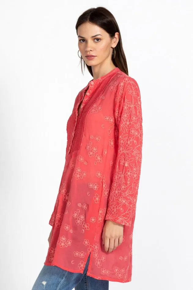 Women Birdie Marisol Tunic Passion Fruit Johnny Was Tops Women Birdie Marisol Tunic Passion Fruit Johnny Was Tops