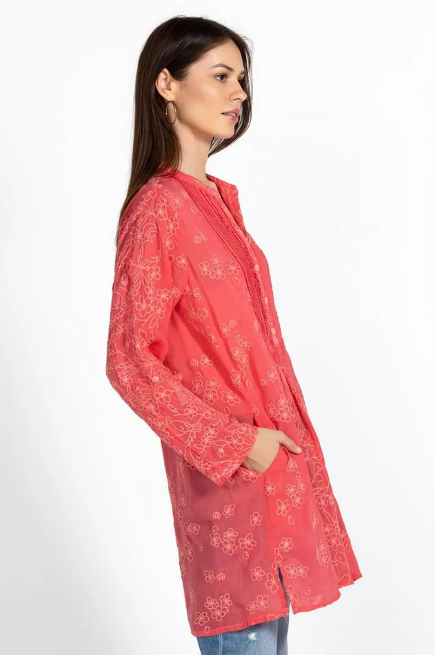 Women Birdie Marisol Tunic Passion Fruit Johnny Was Tops Women Birdie Marisol Tunic Passion Fruit Johnny Was Tops