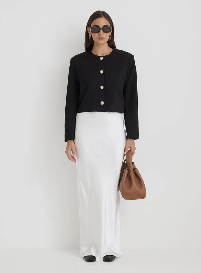 Women Black Cropped Tailored Jacket 8211 Lilah 4th and Reckless Party Wear