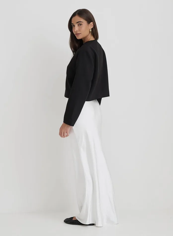 Women Black Cropped Tailored Jacket 8211 Lilah 4th and Reckless Party Wear