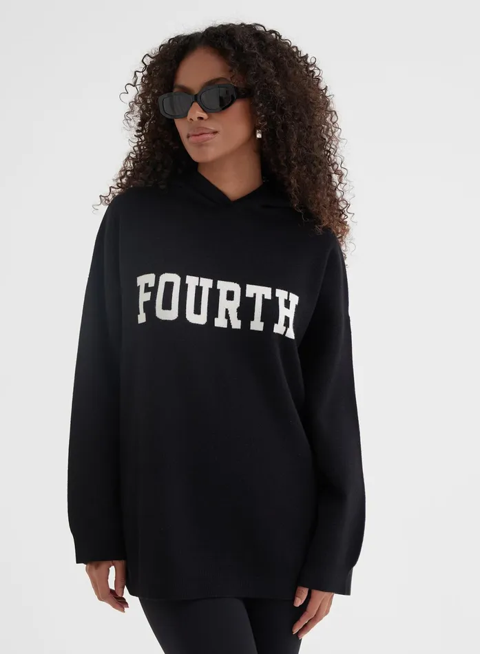 Women Black Oversized Fourth Knitted Hoodie 8211 Alexia 4th and Reckless Athleisure Women Black Oversized Fourth Knitted Hoodie 8211 Alexia 4th and Reckless Athleisure