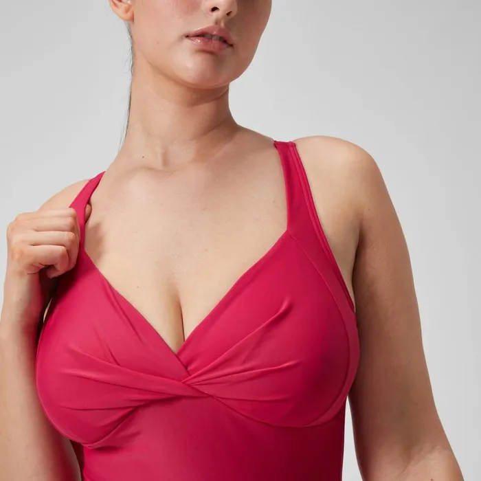 Women BodyShaping Speedo Women039s Shaping Cross Knot Swimsuit Purple