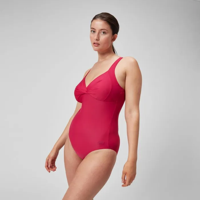 Women BodyShaping Speedo Women039s Shaping Cross Knot Swimsuit Purple