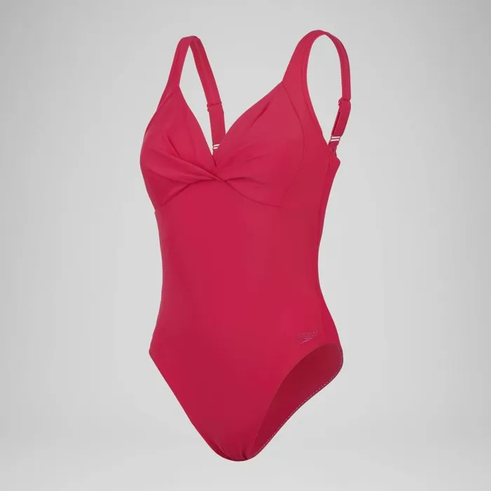 Women BodyShaping Speedo Women039s Shaping Cross Knot Swimsuit Purple