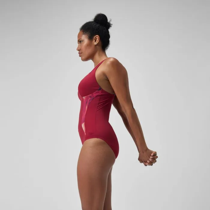 Women BodyShaping Speedo Women039s Shaping Printed LunaElustre Swimsuit RedPurple Women BodyShaping Speedo Women039s Shaping Printed LunaElustre Swimsuit RedPurple