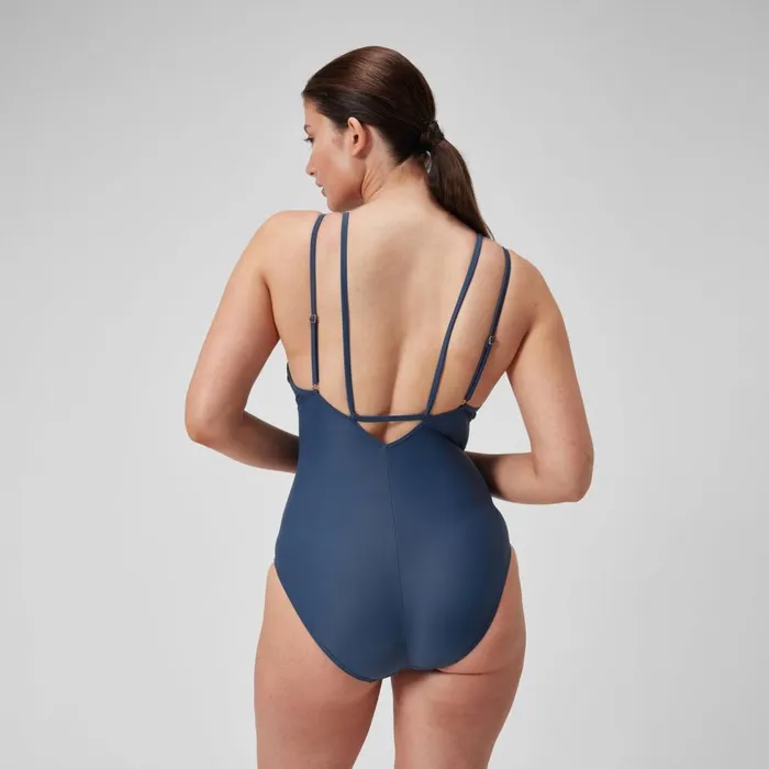 Women BodyShaping Speedo Women039s Shaping Strappy Swimsuit Navy