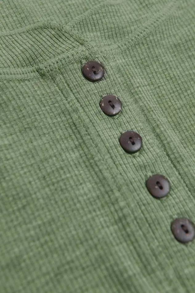 Women Bodysuits Cupshe Tenley Green Button Front Scoop Neck Bodysuit Green