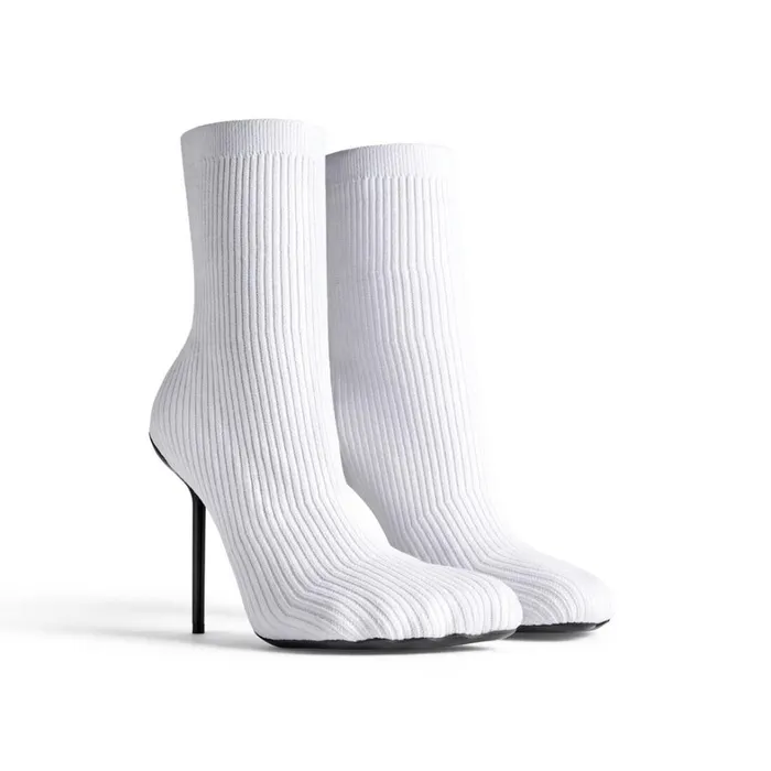 Women Boots and Ankle Boots Balenciaga Anatomic 110mm Bootie In Off White