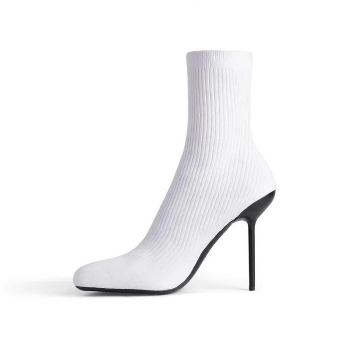 Women Boots and Ankle Boots Balenciaga Anatomic 110mm Bootie In Off White