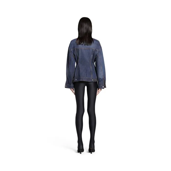 Women Coats and Jackets Balenciaga Hourglass Jacket In Dark Blue