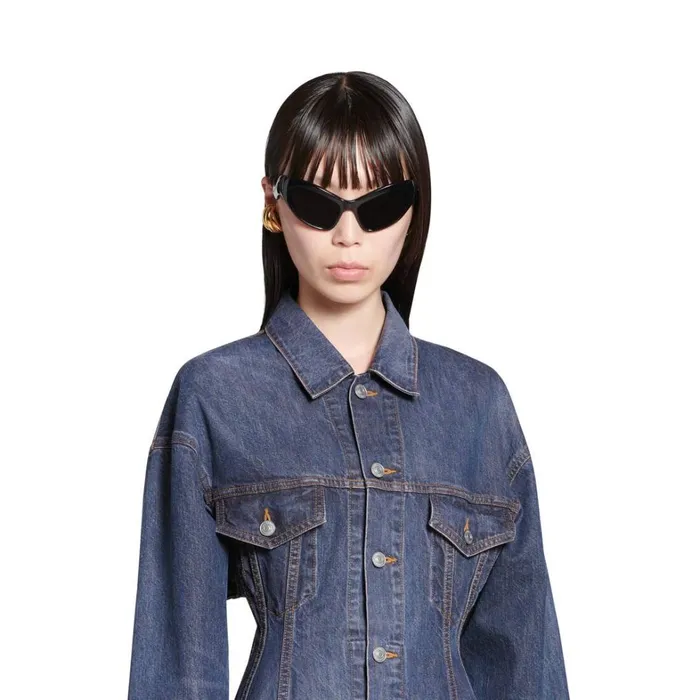 Women Coats and Jackets Balenciaga Hourglass Jacket In Dark Blue