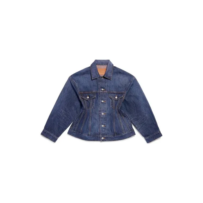 Women Coats and Jackets Balenciaga Hourglass Jacket In Dark Blue