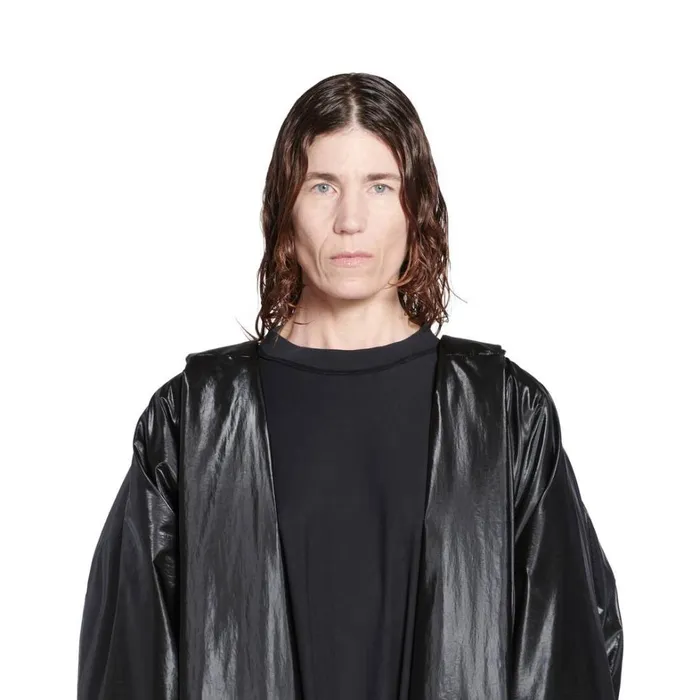 Women Coats and Jackets Balenciaga Swing Cb Coat In Black