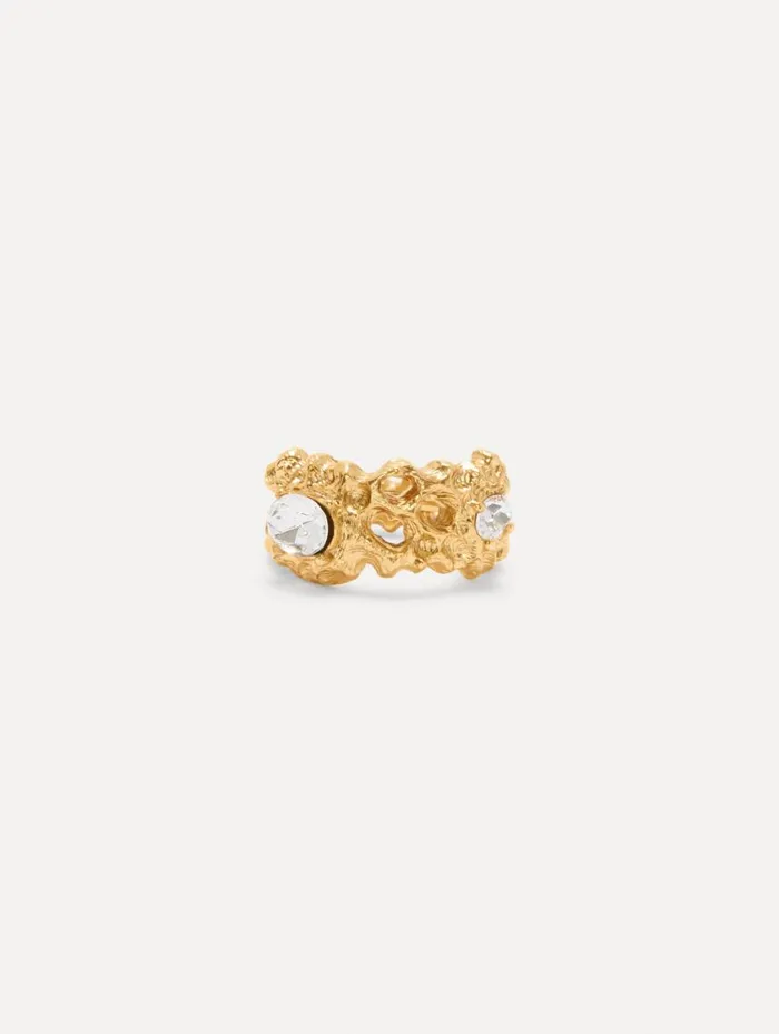 Women Coral Ring Crystal Oscar De La Renta Rings