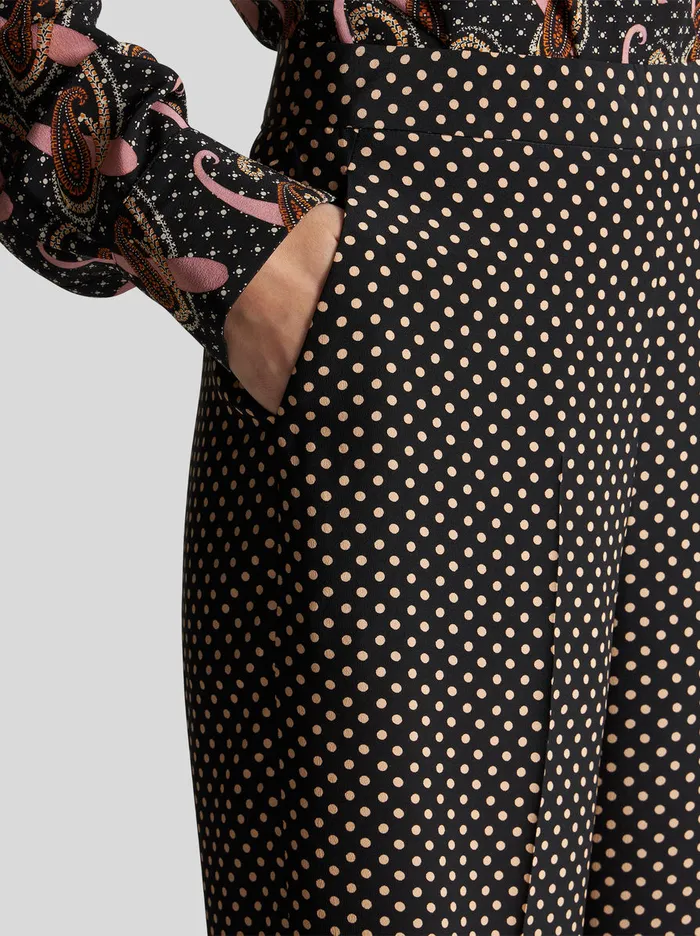 Women Crpe De Chine Palazzo Trousers Etro Trousers