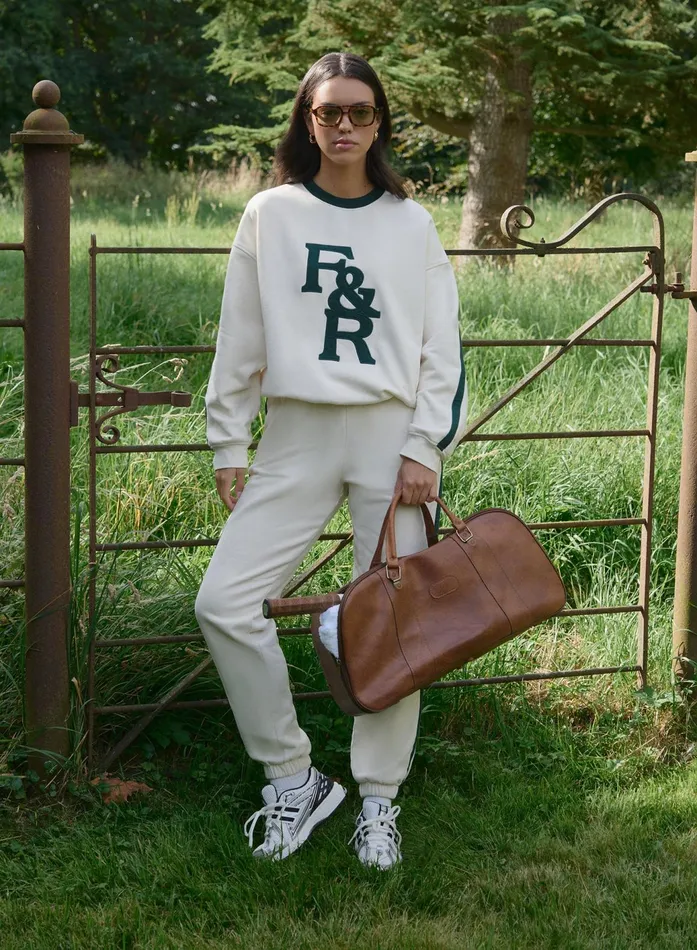 Women Cream 4th Branded Contrast Trim Jogger Sloane 4th and Reckless Coords