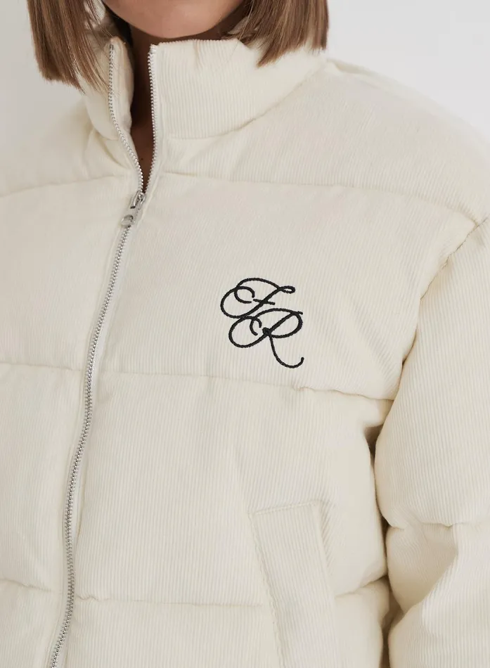 Women Cream Corduroy Jacket Arna 4th and Reckless Athleisure
