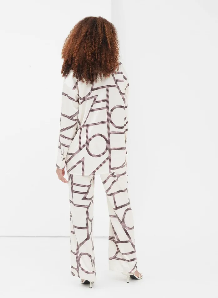 Women Cream Printed Satin Shirt 8211 Jiana 4th and Reckless Tops