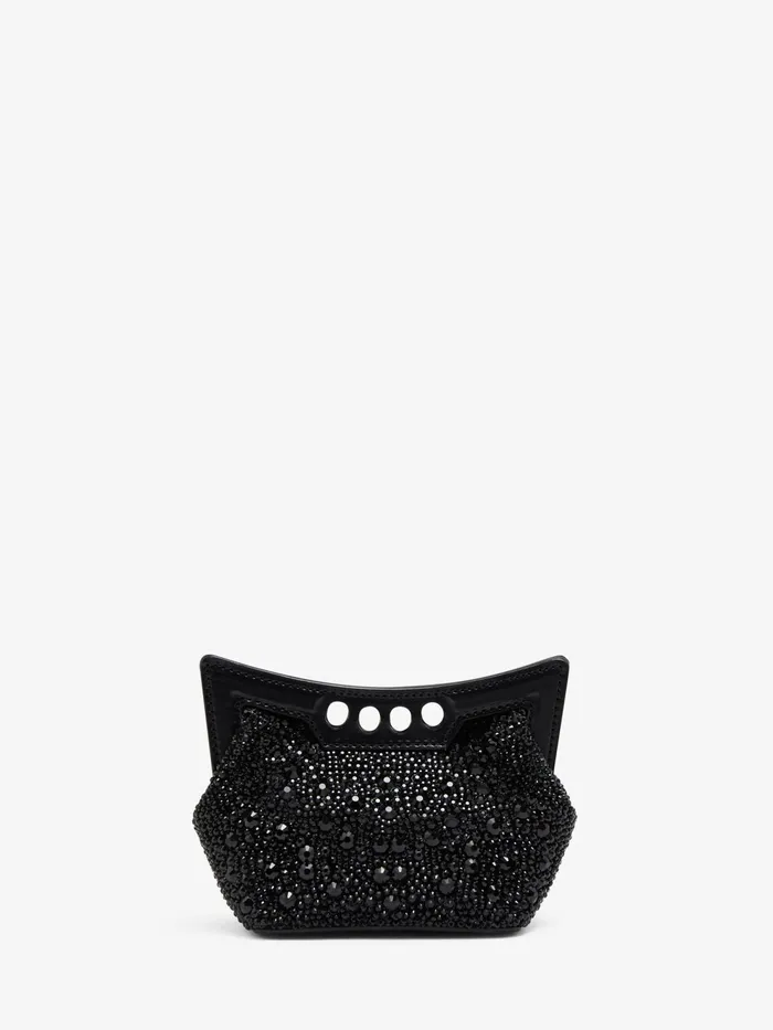 Women Crossbody Bags Alexander McQueen The Micro Peak Bag Black