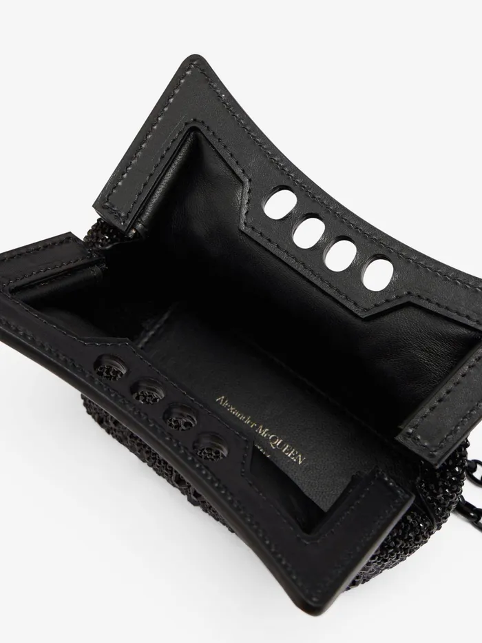 Women Crossbody Bags Alexander McQueen The Micro Peak Bag Black