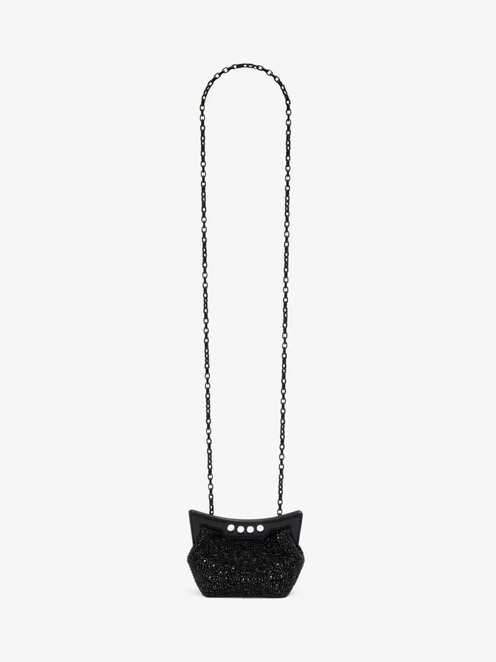 Women Crossbody Bags Alexander McQueen The Micro Peak Bag Black