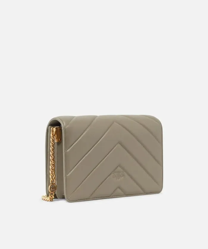 Women Crossbody Bags Pinko Classic LoveBag Click Big Chevron Walnutantique Gold Women Crossbody Bags Pinko Classic LoveBag Click Big Chevron Walnutantique Gold