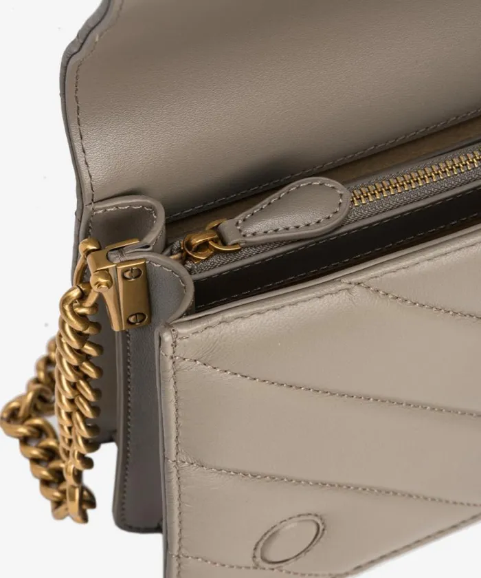 Women Crossbody Bags Pinko Classic LoveBag Click Big Chevron Walnutantique Gold Women Crossbody Bags Pinko Classic LoveBag Click Big Chevron Walnutantique Gold