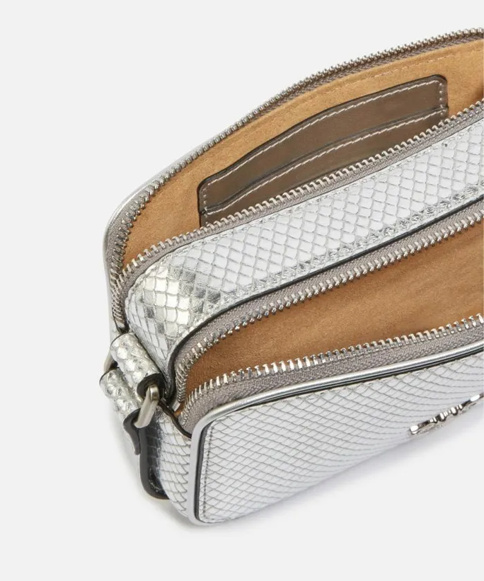 Women Crossbody Bags Pinko Laminated Reptileeffect Rectangular Handbag Silverbrushed Silver Women Crossbody Bags Pinko Laminated Reptileeffect Rectangular Handbag Silverbrushed Silver
