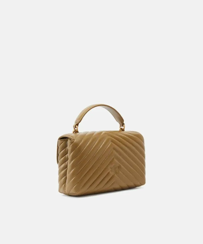 Women Crossbody Bags Pinko Mini Lady Love Bag Puff Chevron Plantationantiquegold