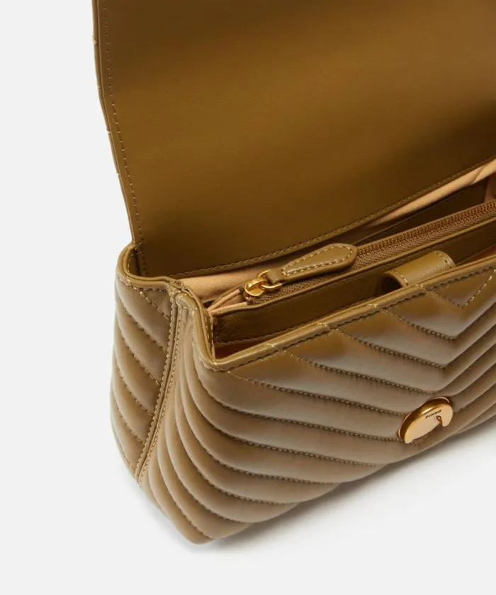 Women Crossbody Bags Pinko Mini Lady Love Bag Puff Chevron Plantationantiquegold