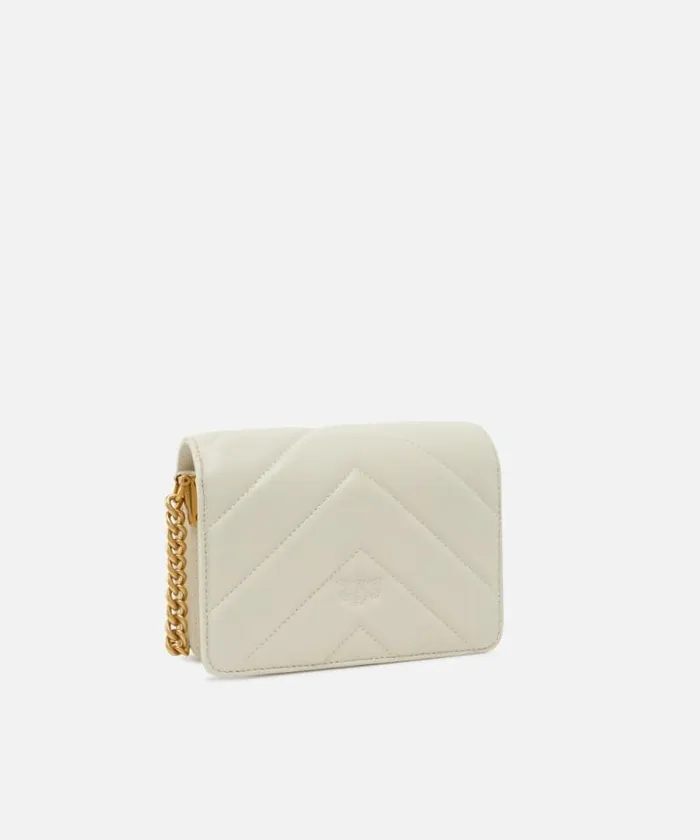 Women Crossbody Bags Pinko MiniLove Bag Click Big Chevron Whitewhiteantique Gold Women Crossbody Bags Pinko MiniLove Bag Click Big Chevron Whitewhiteantique Gold