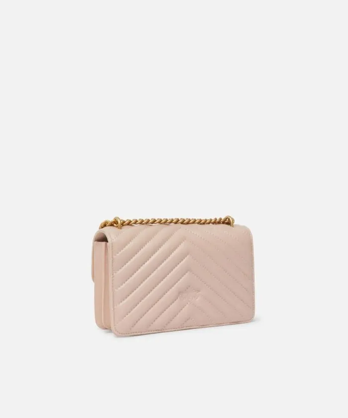 Women Crossbody Bags Pinko Mini Love Bag One Chevron Pinkdusty Pinkantique Gold
