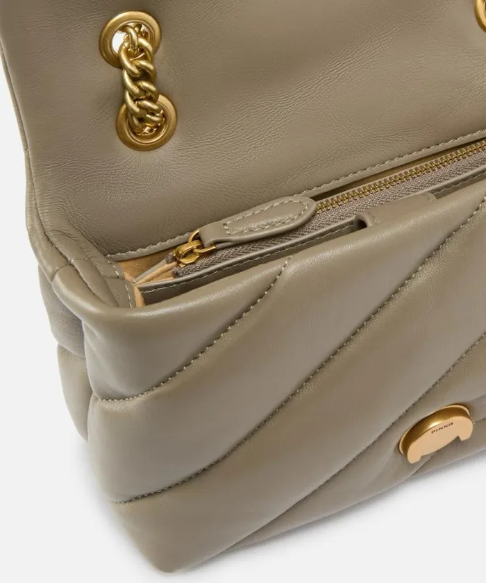 Women Crossbody Bags Pinko Mini Love Bag Puff Maxi Quilt Walnutantique Gold