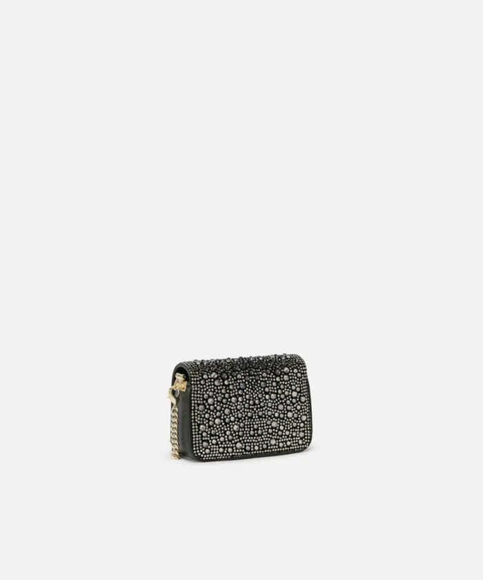 Women Crossbody Bags Pinko Rhinestonedetailed Micro Love Bag Clutch With Detachable Shoulder Strap Blacklight Gold Women Crossbody Bags Pinko Rhinestonedetailed Micro Love Bag Clutch With Detachable Shoulder Strap Blacklight Gold